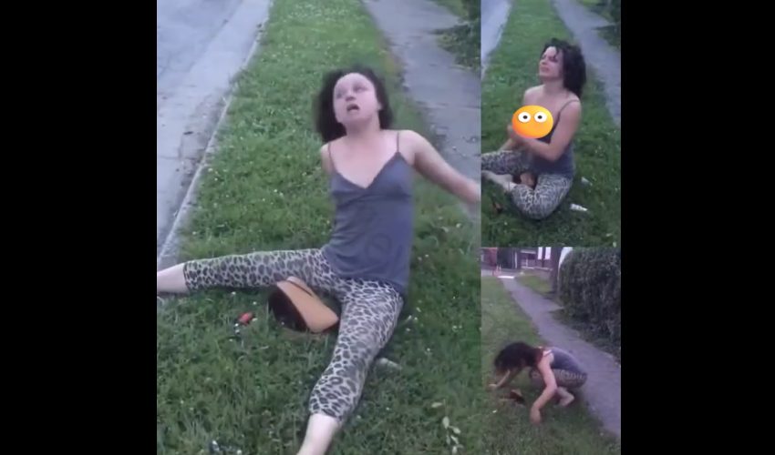 Bystanders Found A Young Girl That Couldn’t Control Herself After Smoking