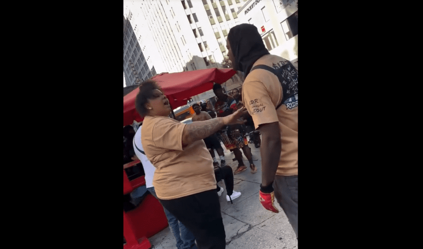 Stud Gets Scared And Turns Back Into A Woman After A Man Got In Her Face And Called Her Hands