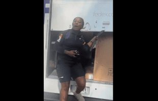 Fed Ex Driver Told A Mother F Her Kids And Then  Reposted The Video Of The Whole Altercation After She Tried To Check Her About Parking In Her Drive Way