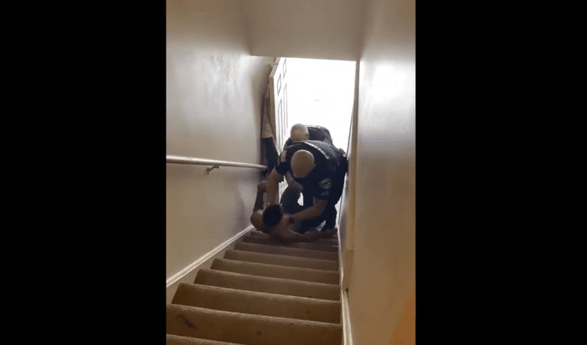 Police Enters A Man Home Illegally And Tackles Him After They Thought He Had A Active Warrant
