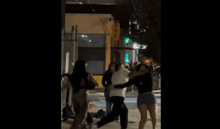 Dude Protects His Girlfriend By Putting Hands On Two Women That Disrespected Her