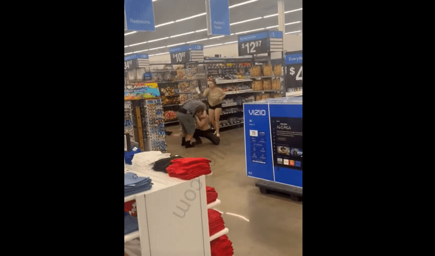 Girl Gets Mad After She Couldn’t Get A Man Off Her Boyfriend In Walmart