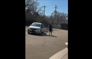 She Was Talking Crazy Until A Girl Pulled A Banger On Her For Kicking Her Car