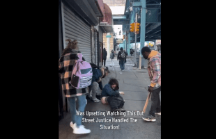 Dude Gets Handled In The Hood After He Was Exposing Himself Around A School