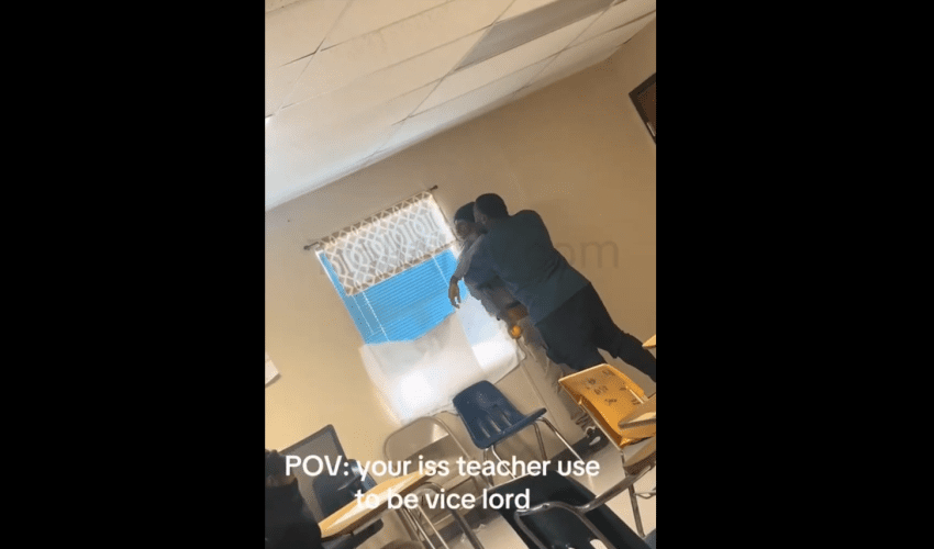 Vice Lord Teacher Put Student In His Place For Throwing Something At His Face