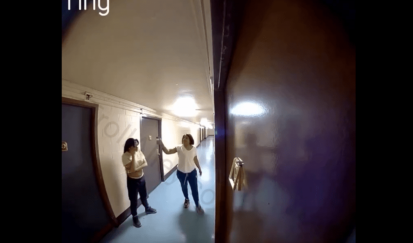 Woman Goes Off And Tries To Kick In Elderly Woman Door For Smelling Like Shii And Piss In Her Apartment Building