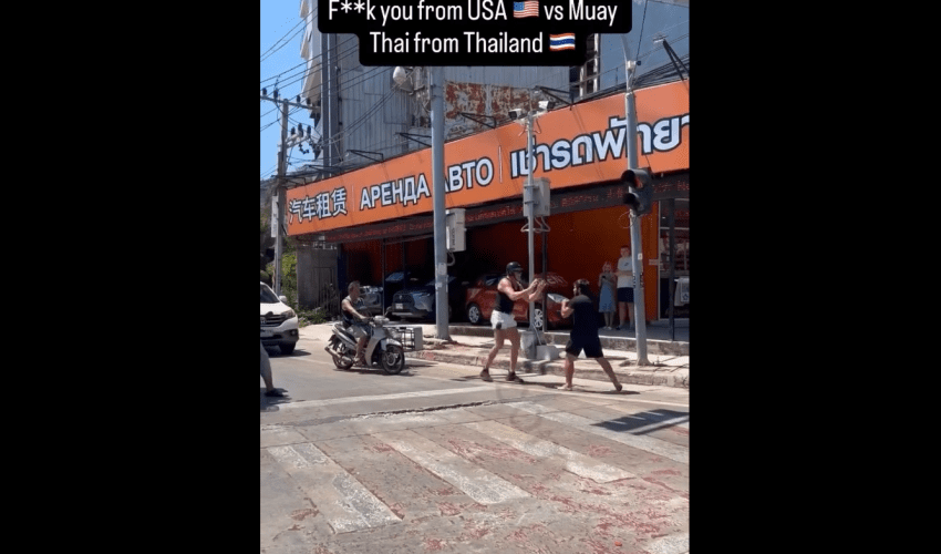 American Guy Thought He Can Get Away With Road Rage In Thailand But A Guy Wanted To Throw Hands With Him