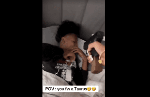 Girl Forces Boyfriend To Apologize For Cheating By Pointing A Strap To His Head While He Was Sleep