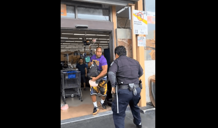 Man Got Away From Multiple Security Guards After Stealing And Left His Girl Behind