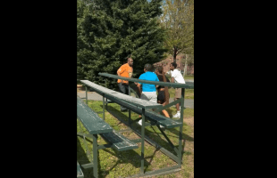 Man Gets Scared And Gets Rushed By Some Kids After He Tried To Tell Them Not To Run Behind His Car