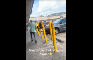 Store Owner Chase Man Out The Store After He Threw A Drink In His Face Because His Cost Too Much