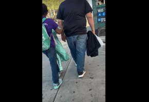 A Black Man That Was Concern Stops A White Man And A White Woman That Was Walking A Black Child To School Because He Felt Like She Needed Help