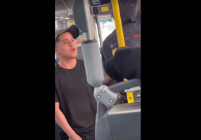 Dude Gets Put Off The Bus And Was Forced To Take The Night Bus Home For Talking Crazy