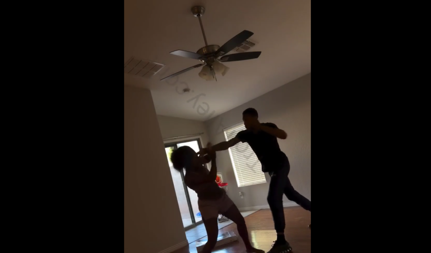 Couple Settle Their Differences By Throwing Hands With Each Other During A Disagreement In Their Relationship