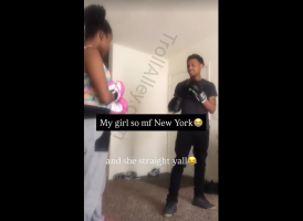 Dude Was Scared To Throw Hands With A Girl From New York After She Felt Like He Had A Issue With Her