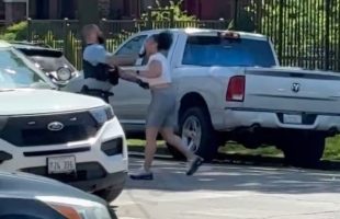 Girl Put Hands On Her Police Boyfriend After She Found Out He Was Cheating On The Job
