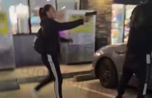 Woman Pulls Out A BB Gun After A Man Knocked Her Off Her Ebike During A Argument