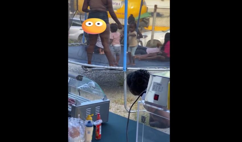 Grandma Was Confused After Seeing A Girl Playing With The Kids On A Trampoline And Didn’t See Anything Beneath Her