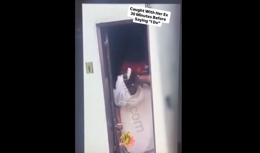 Woman Gets Caught With Her Ex After 30 Minutes Before Saying “I DO”