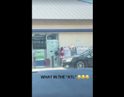 Woman Grabs A Homeless Man Walker And Threw It At Him After He Kept Hitting Her Car For Not Giving Him Money For Food