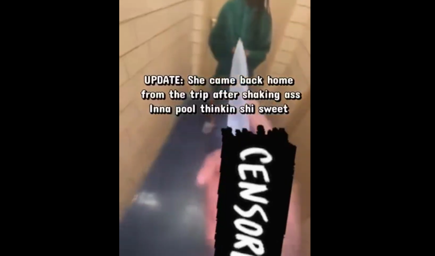 Girl Thought This Was Funny After Her Boyfriend Banned Her From Going To Parties With Her Friends While Holding Her At Knife Point