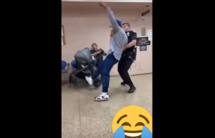 Man Kicks A Random Woman Baby Stroller In The Court House And Got Arrested