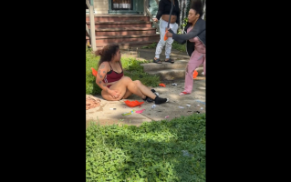 Woman Gets Beaten With A Stick By Another Woman After She Caught Her Laid Up In Her Home With Her Babyfather