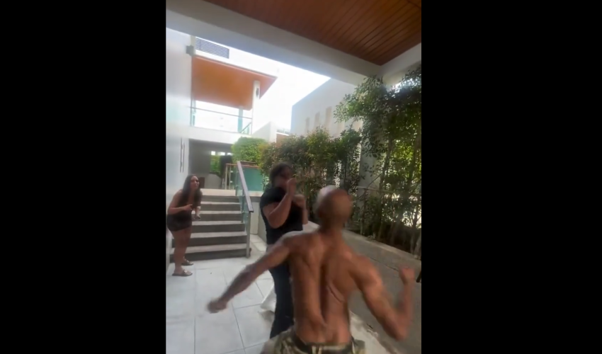 American Couple In Thailand Put Hands On A French Man After They Seen Him Putting Hands On His Girlfriend