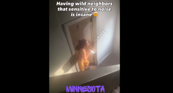 Girl Got Mad Came Out With A Knife After People In Her Apartment Complex Kept Making Noises