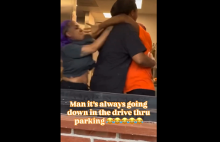 Popeyes Manager And Her Cousin She Hired As A Employee Gets Into A Altercation In Front Of A Customer At The Drive Thru
