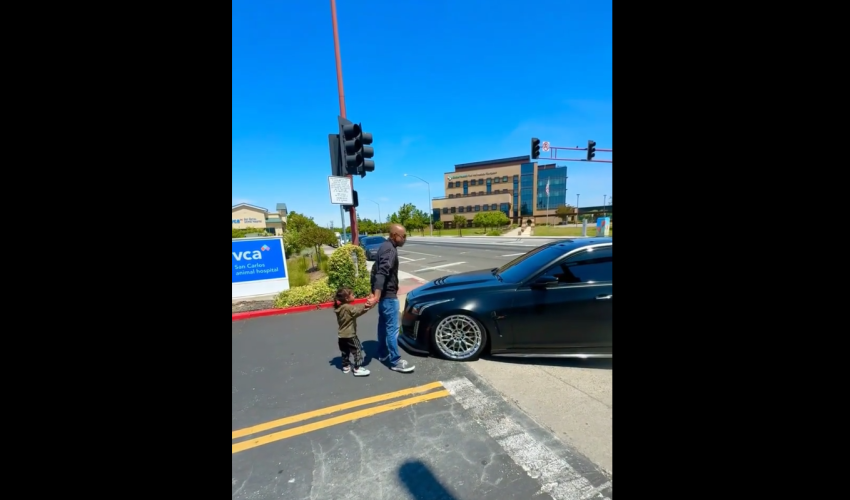 Man Tried To Stop A Car Scene With His Child After He Claim It Was Private Property