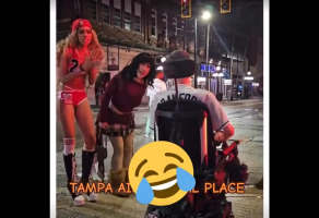 Dude Gets Pushed Out His Wheelchair After Harassing Two Trans Women In Tampa Florida