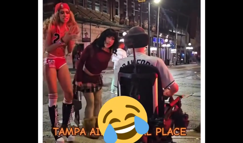 Dude Gets Pushed Out His Wheelchair After Harassing Two Trans Women In Tampa Florida