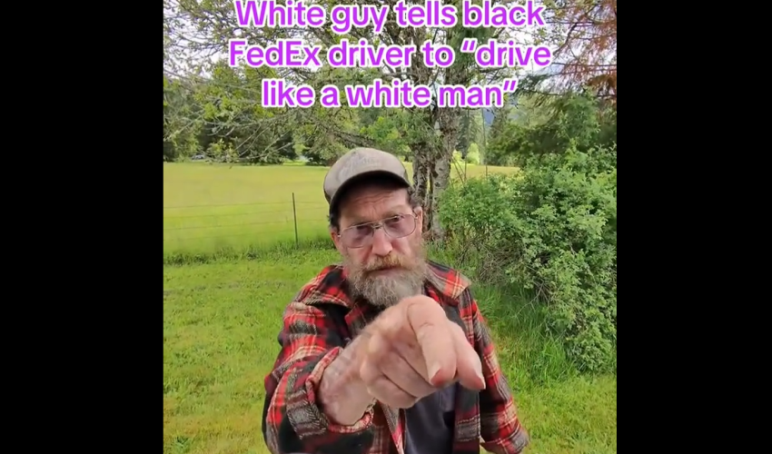 White Guy Tells Black Fed Ex Driver To Drive Like A White Man After Going 15 Mph That The Gps Told Him To Go On Private Property