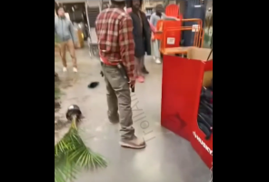 Dude Was Ready To Put Away 3 Dudes That Tried To Jump Him In Home Depot