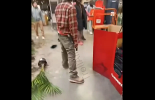Dude Was Ready To Put Away 3 Dudes That Tried To Jump Him In Home Depot