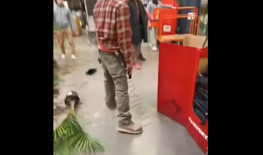Dude Was Ready To Put Away 3 Dudes That Tried To Jump Him In Home Depot
