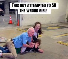 Woman Pinned A Random Man Down Til Police Came After He Inappropriately Touched Her While She Was With Her Family