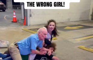 Woman Pinned A Random Man Down Til Police Came After He Inappropriately Touched Her While She Was With Her Family