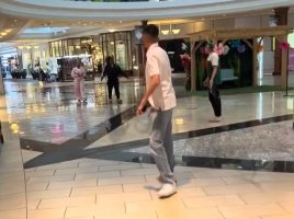 Girl Gets Mad And Followed Two Men In The Mall After They Threaten To Smack Her