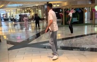 Girl Gets Mad And Followed Two Men In The Mall After They Threaten To Smack Her