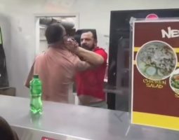 Two Brothers That Own The Store Goes At It In Front Of Customers