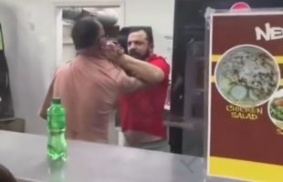 Two Brothers That Own The Store Goes At It In Front Of Customers