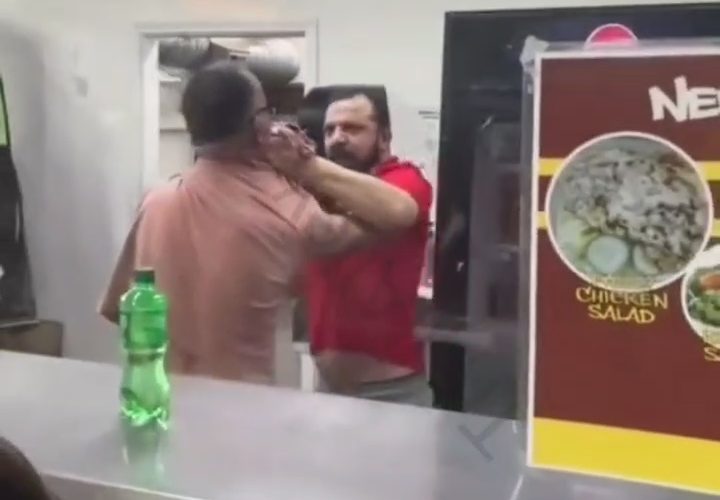Two Brothers That Own The Store Goes At It In Front Of Customers