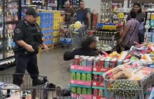 Security Guard Put Hands On A Thief For Stealing