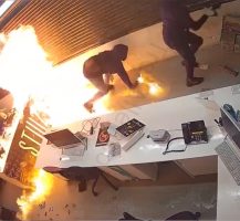 Two Men Crashed A Stolen Car And Tried To Set A Cannabis Store On Fire