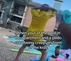 Girl Didn’t Do Anything After She Caught The Neighborhood Ped Doing This In Front Of Kids In The Pool