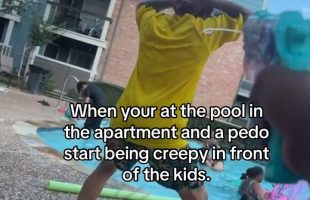 Girl Didn’t Do Anything After She Caught The Neighborhood Ped Doing This In Front Of Kids In The Pool