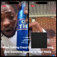 Dude Was On Live Getting Drink While Talking Crazy And Somebody Spawned To His Location Quickly
