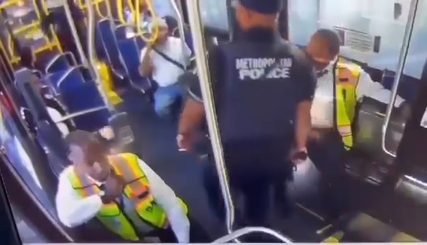 Footage shows the moment an armed murder suspect was shot and killed by DC Police
